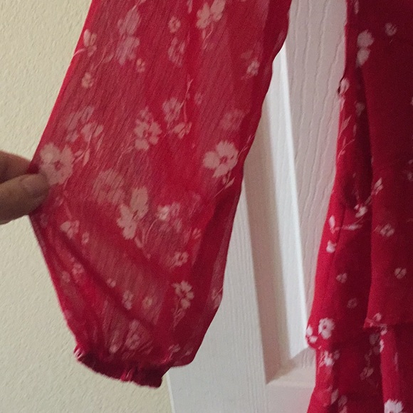 Love Fire Nordstrom Tiered Ruffle Mini Dress M - Picture 4 of 5